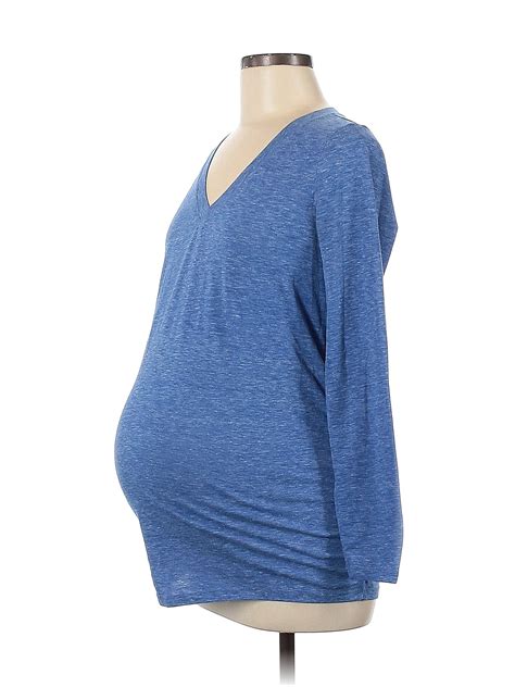 Old Navy - Maternity Blue Long Sleeve T-Shirt Size M (Maternity) - 44% ...