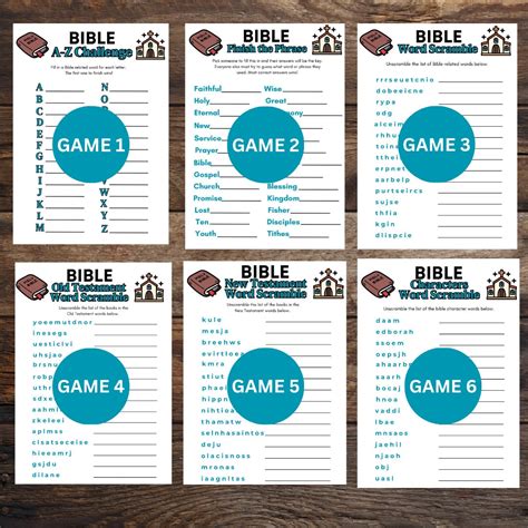 Printable Bible Games Bundle, Bible Trivia, Bible Games for Adults ...