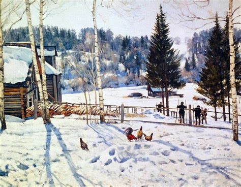 russian Art work image | Konstantin Yuon: The End of Winter. Noon ...