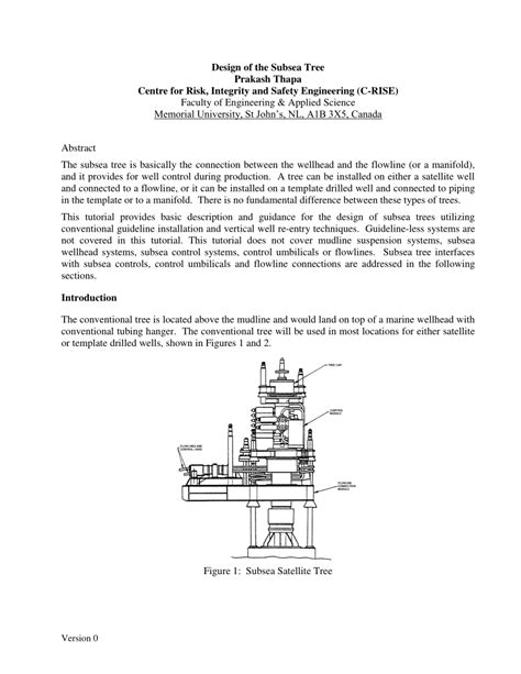 Pdf Design Of The Subsea Tree