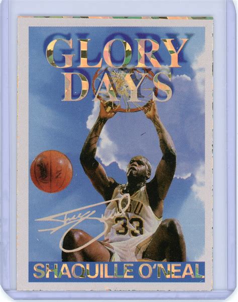 Lsu Shaq Oneal Rookie Nba Glory Days Slam Dunk Basketball Stats Card ...