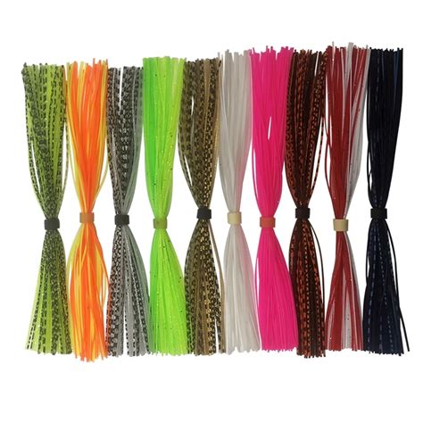 5pcs Lot 44 Strands Bundle Silicon Skirts Fishing Lure Fishing