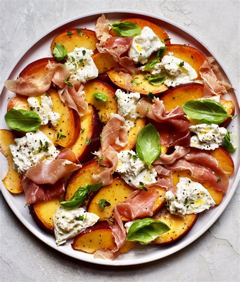 Fresh Peach Burrata And Proscuitto Salad — The Daley Plate