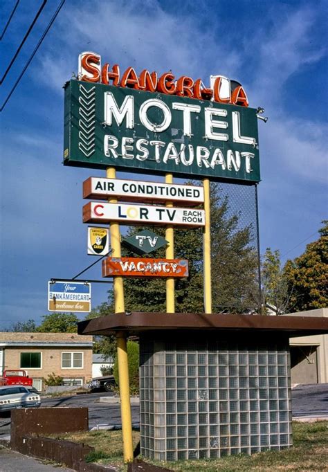 Historic Photo Shangri La Motel Sign Wyatt Earp Boulevard