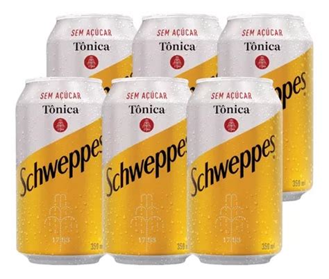 Bebida Schweppes Tônica Sem Açúcar Pack 6 Latas 350ml MercadoLivre