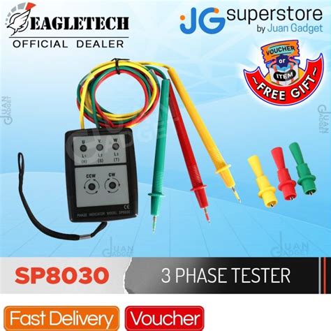 Ready Stock Eagletech Phase Sequence Meter 3 Phase Rotation Indicator