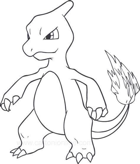 Dibujo De Charmeleon De Los Pokemon Para Colorear