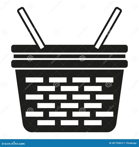 Icono De Cesta De Fruta Vector Simple Picnic Wicker Ilustración del