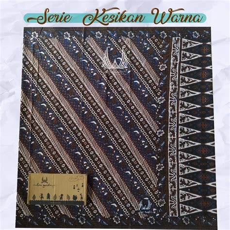 Jual Sarung Batik LarGurda Serie Kesikan Warna Biru Motif Prang