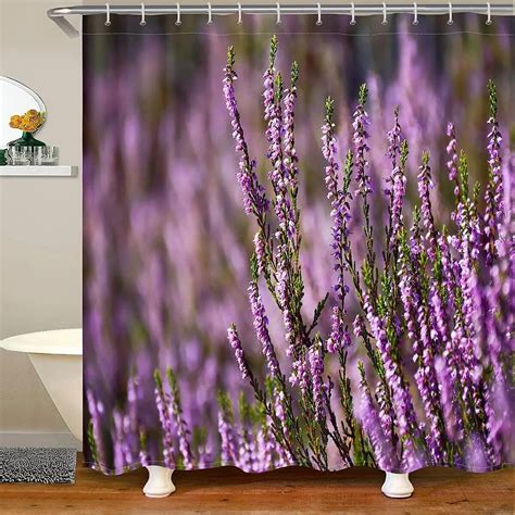 Lavender Shower Curtain Bridal Themed Classic Floral Wedding Design