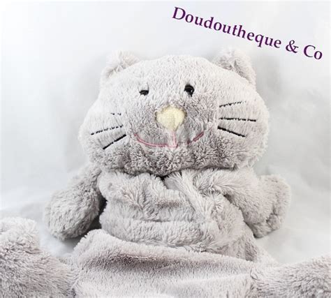 Peluche Chat Etam Range Pyjama Doudou Bouillotte Gris Cm Sos