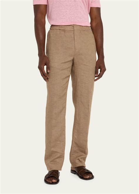 Loro Piana Men S Gadd Stretch Linen Pants Bergdorf Goodman