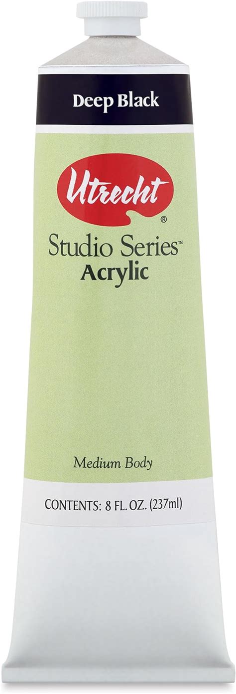 Utrecht Studio Series Acrylic Paint Deep Black 237 Ml Tube Walmart