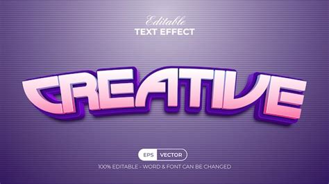 Premium Vector Creative Text Effect Style Editable Text Effect