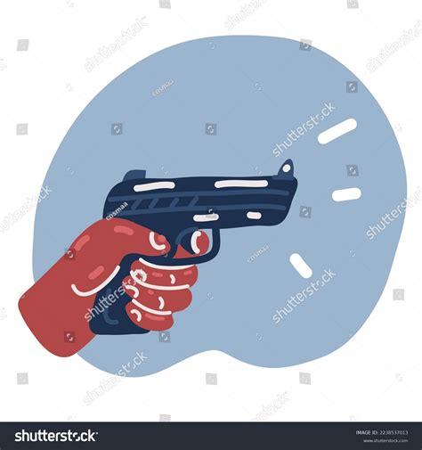 Cartoon Vector Illustration Gun Hand Stock Vector (Royalty Free ...