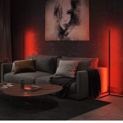 LED RGB торшер, кутовий підлоговий світлодіодний світильник з пультом ...