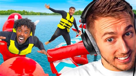 Miniminter Reacts To Extreme Total Wipeout Challenge Youtube