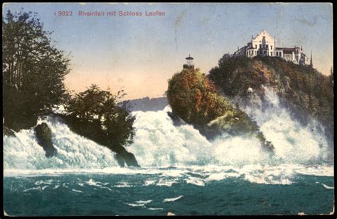 Rhein Wasserfall Rheinfall Mit Schloss Laufen Neuhausen Am Rheinfall