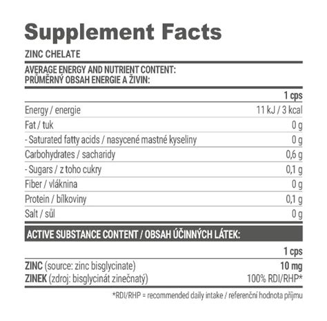 Zinc Chelate Extrifit Sport Nutrition