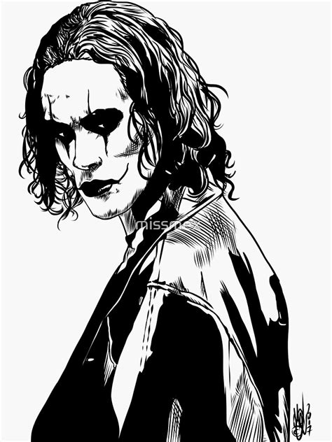 The Crow Brandon Lee Sticker For Sale By Missmex Redbubble