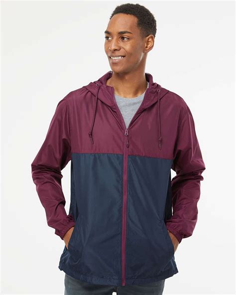 Independent Trading Co Unisex Lightweight Windbreaker Full Zip Jacket