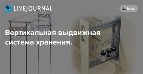 Вертикальная выдвижная система хранения.: potrebitel_il — LiveJournal