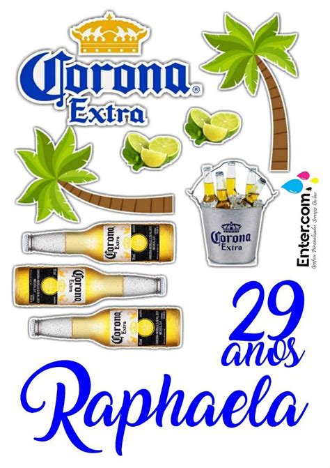 Topo De Bolo Cerveja Corona Bolo Cerveja Corona Cerveja Bolo