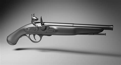 Flintlock Pistol Basemesh 3d Model