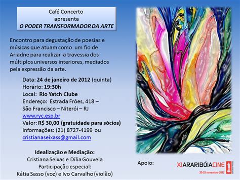 FOCUS PORTAL CULTURAL CONVITE PARA CAFÉ CONCERTO O PODER