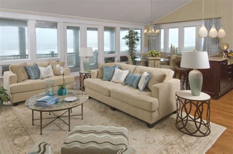 Beach House Living Room - Traditional - Living Room - wilmington - by Steiner Design Interiors