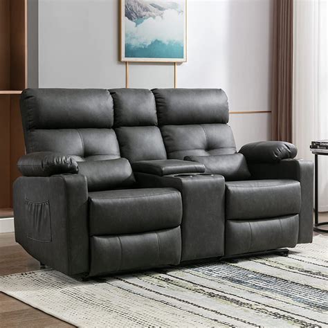 Dual Power Loveseat Recliner with Heat, Massage, Lumbar Support ...