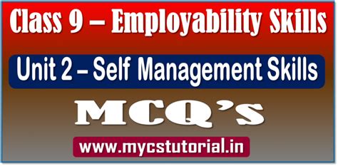 Class Employability Skills Unit Communication Skills Mcq S Set