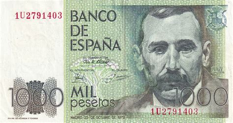 Banknote Spain 1000 Pesetas Benito Perez Galdos 1979 P 158