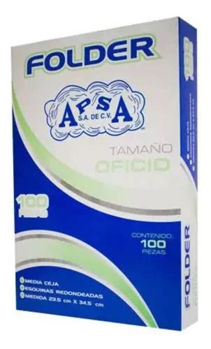 Folder Oficio Crema Apsa Paquete De Pz Meses Sin Intereses