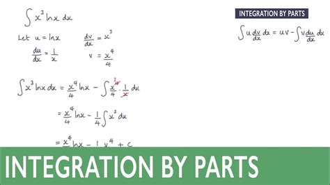 How To Integrate X 3lnx Using Integration By Parts YouTube