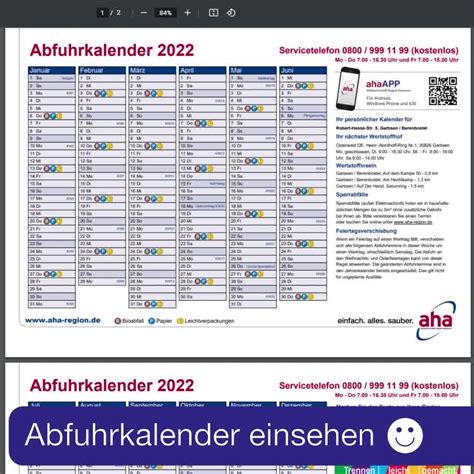 Ihr möchtet euch euren persönlichen Abfuhrkalender ausdrucken? So