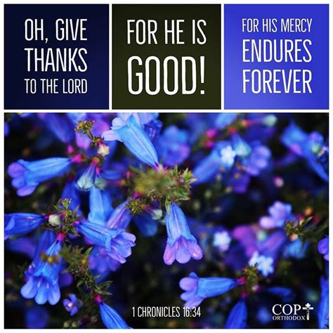 Oh Give Thanks To The Lord For He Is Good For His Mercy Endures