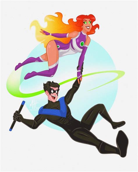 [fan Art] Nightwing And Starfire By Mattdrawsart R Dccomics