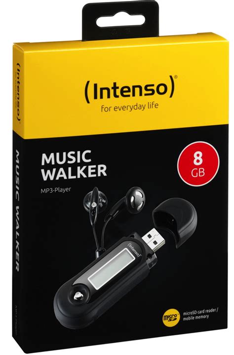 Intenso MP3 Player Music Walker 8GB Display Batteriebetrieb Schwarz