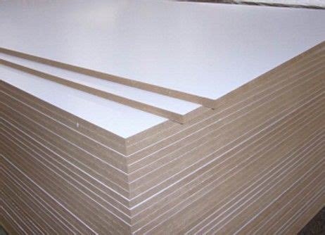 High Glossy Warm White Plain Melamine Mdf Board Core Material Poplar