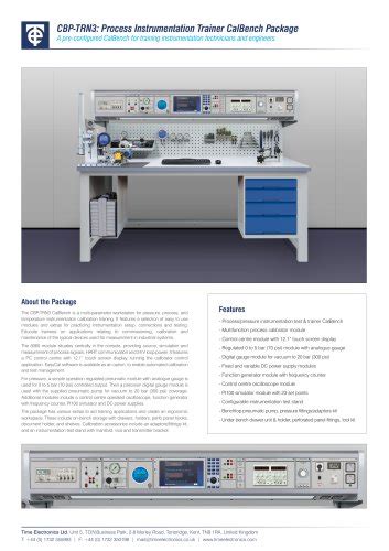 CBP TRN1 Process Instrumentation Trainer CalBench Package Time