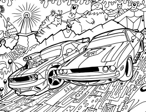 Hand Drawn Muscle Cars Coloring Pages With 33 Detailed Designs Digital Download Printable Adult