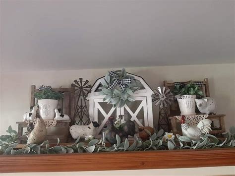 Spring Farmhouse Mantel Decor