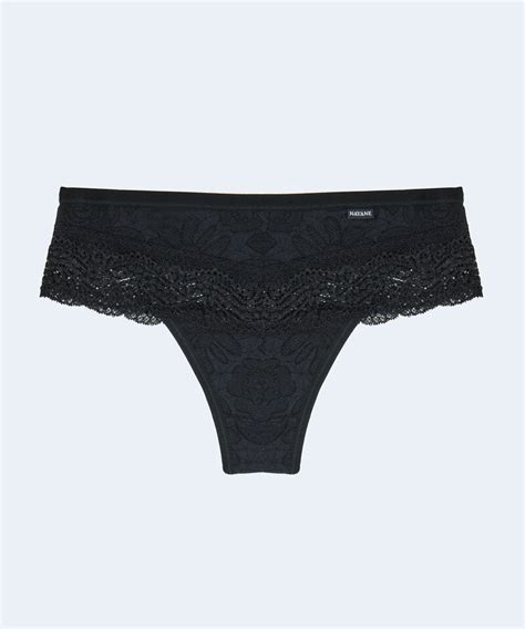 Calcinha De Microfibra Trabalhada Renda Fio Dental Duplo Curves Nayane Lingerie Calcinha De
