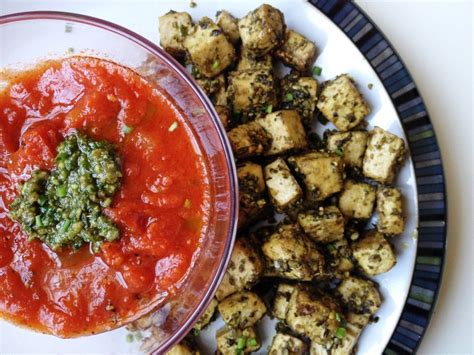 tofu basil tomato | Recipes, Pesto recipe, Food