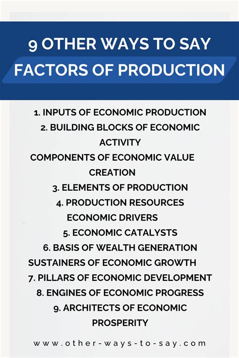 9 Other Ways to Say "Factors of Production" - Other-Ways-To-Say 