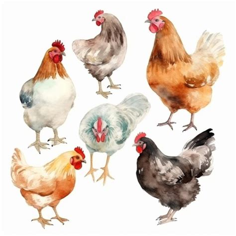 Premium Ai Image A Close Up Of A Group Of Chickens Standing On A