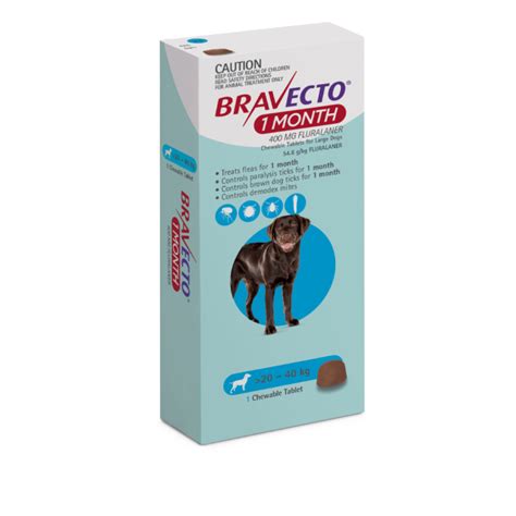 Bravecto 1 Month Large Dog 44 88lbs Blue 1 Pack Canadavet