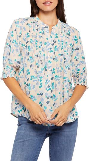 Nydj Pleated Peasant Blouse Nordstrom