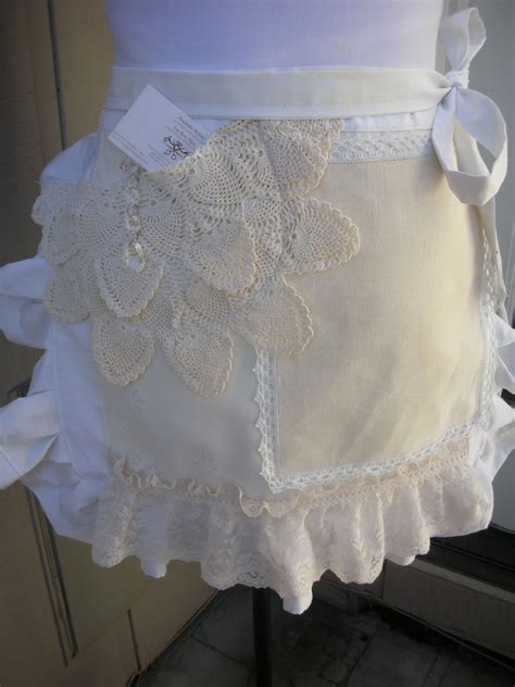 Bride Aprons Lace White Apron Bridal Aprons Here Comes Etsy